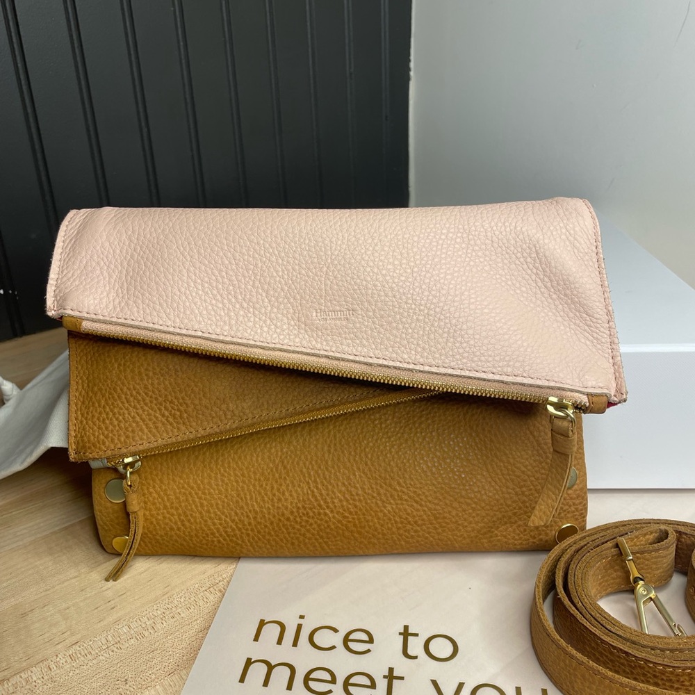 Hammitt Fold-Over Crossbody in Sage and Tan - Picture 5 of 11